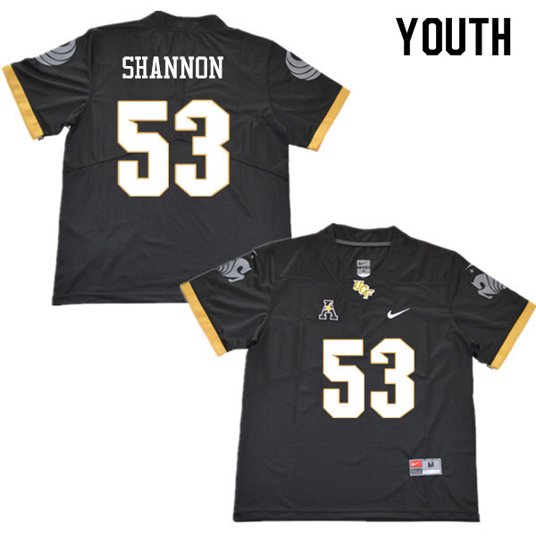 Youth #53 Randy Shannon UCF Knights College Football Jerseys Sale-Black